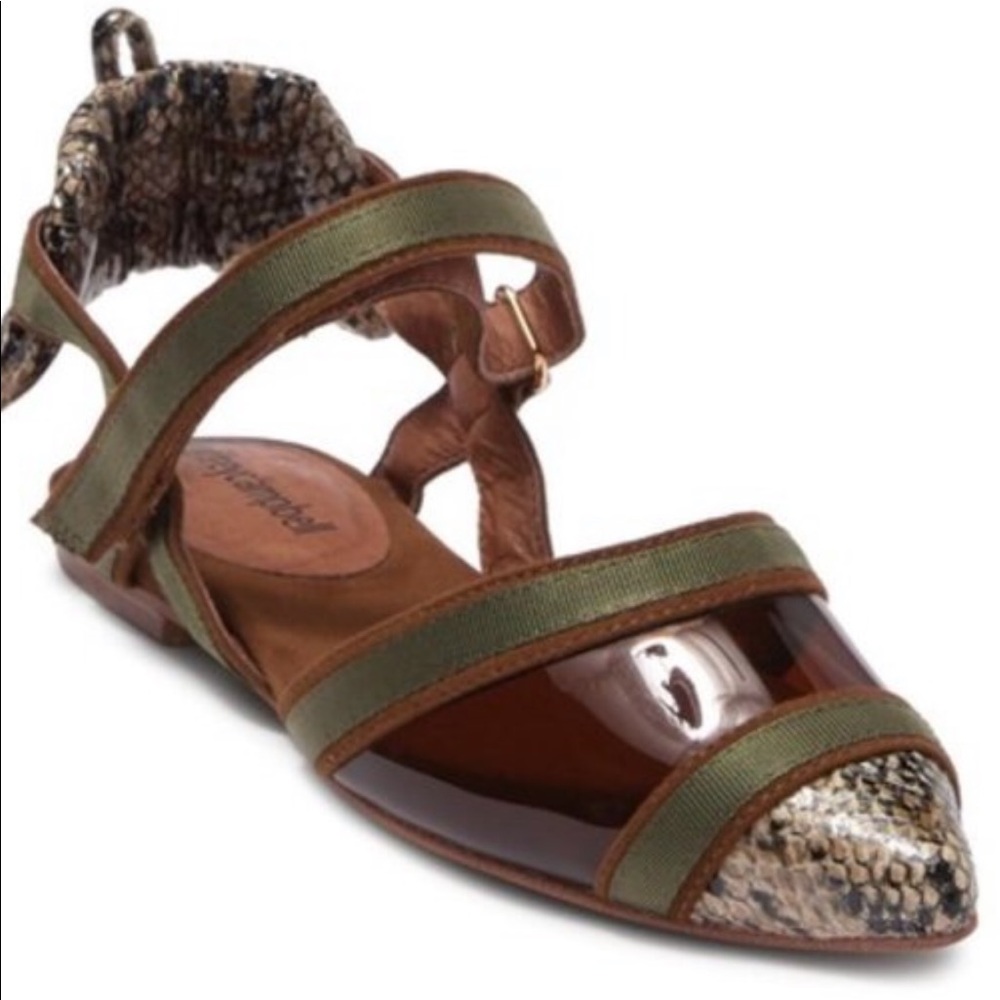 Jeffrey Campbell For Anthropology “Enrich Python Pointed Flats 🤩